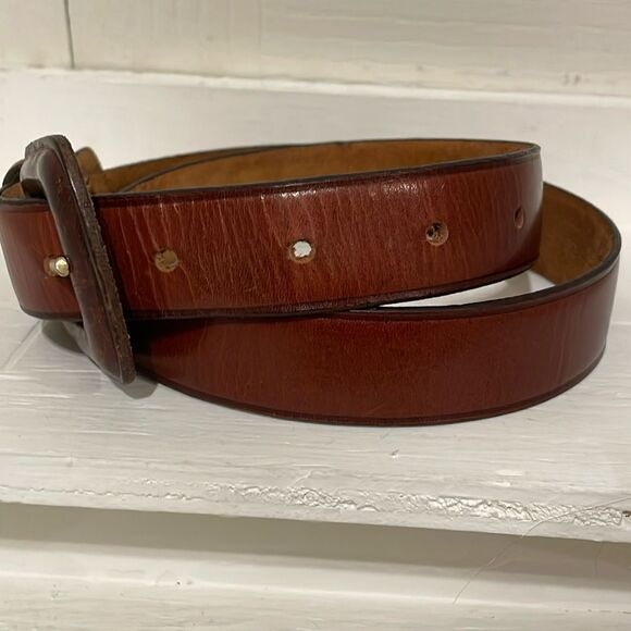 The Ritz Accessory Collection Genuine Leather Tan Cognac Color Belt - Picture 5 of 15